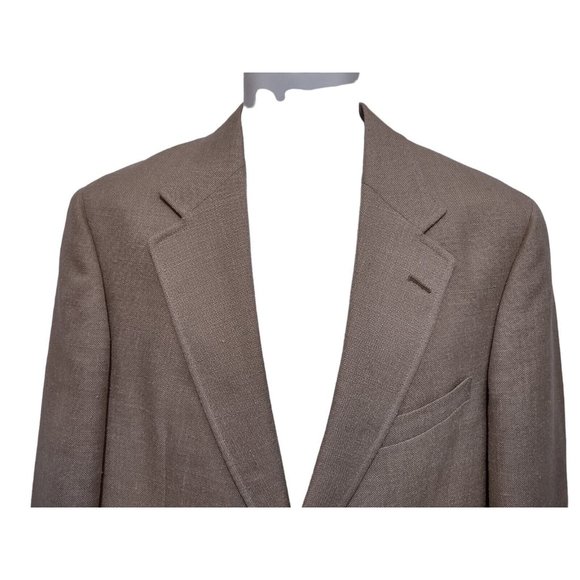 Vintage Ralph Lauren Chaps Tan Sports Suit Jacket Blazer 42 Short Union Made - Picture 2 of 11